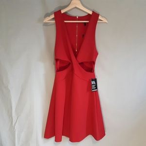 Express | NWT Red cut-out v-neck mini dress